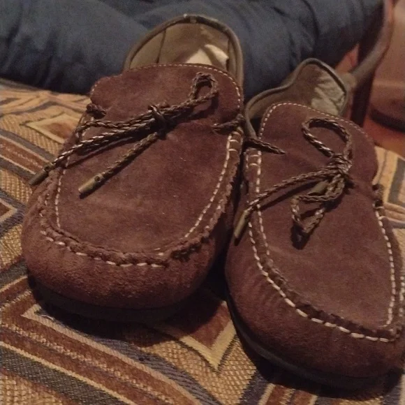 Men's Bass Dark Brown Bass Slip on leather shoes size 9.5 - Picture 6 of 8